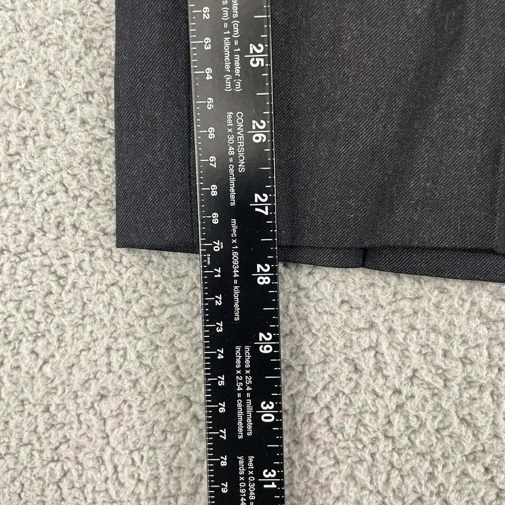 Vintage Brooks Brothers Makers Pants 37x28 Charcoal Pleated Pure Wool Trousers‎
